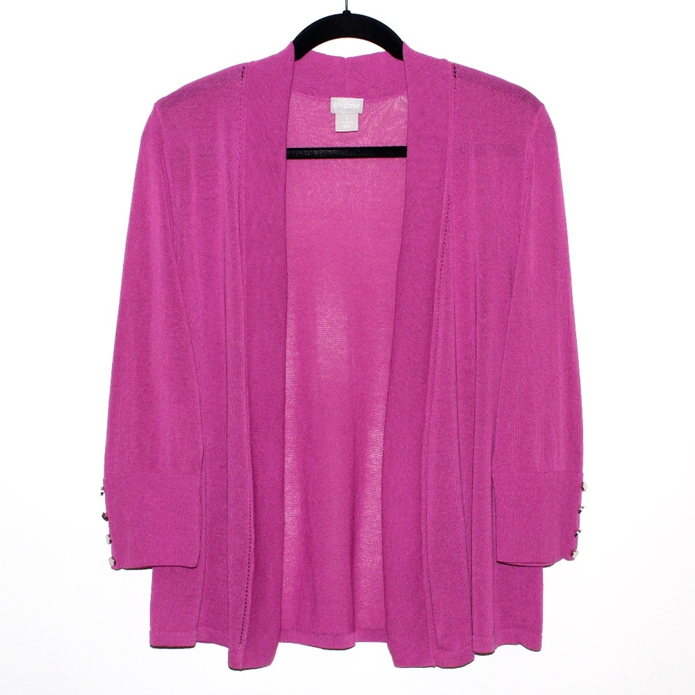 Chico's "The Perfect Layer" Open Front Cardigan